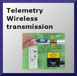 telemetry wireless transmission measurement signals from roating or inaccesible measuring pointson 